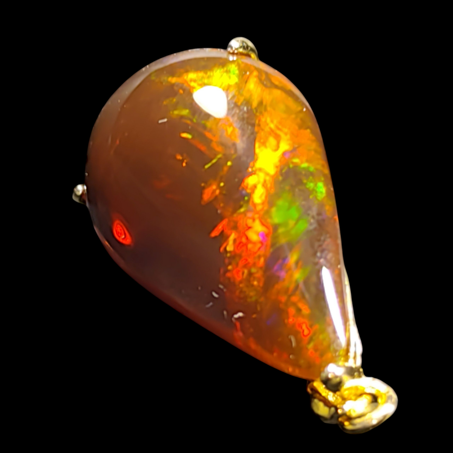 Pendentif argent s925 opale Mexicaine qualité exceptionnelle