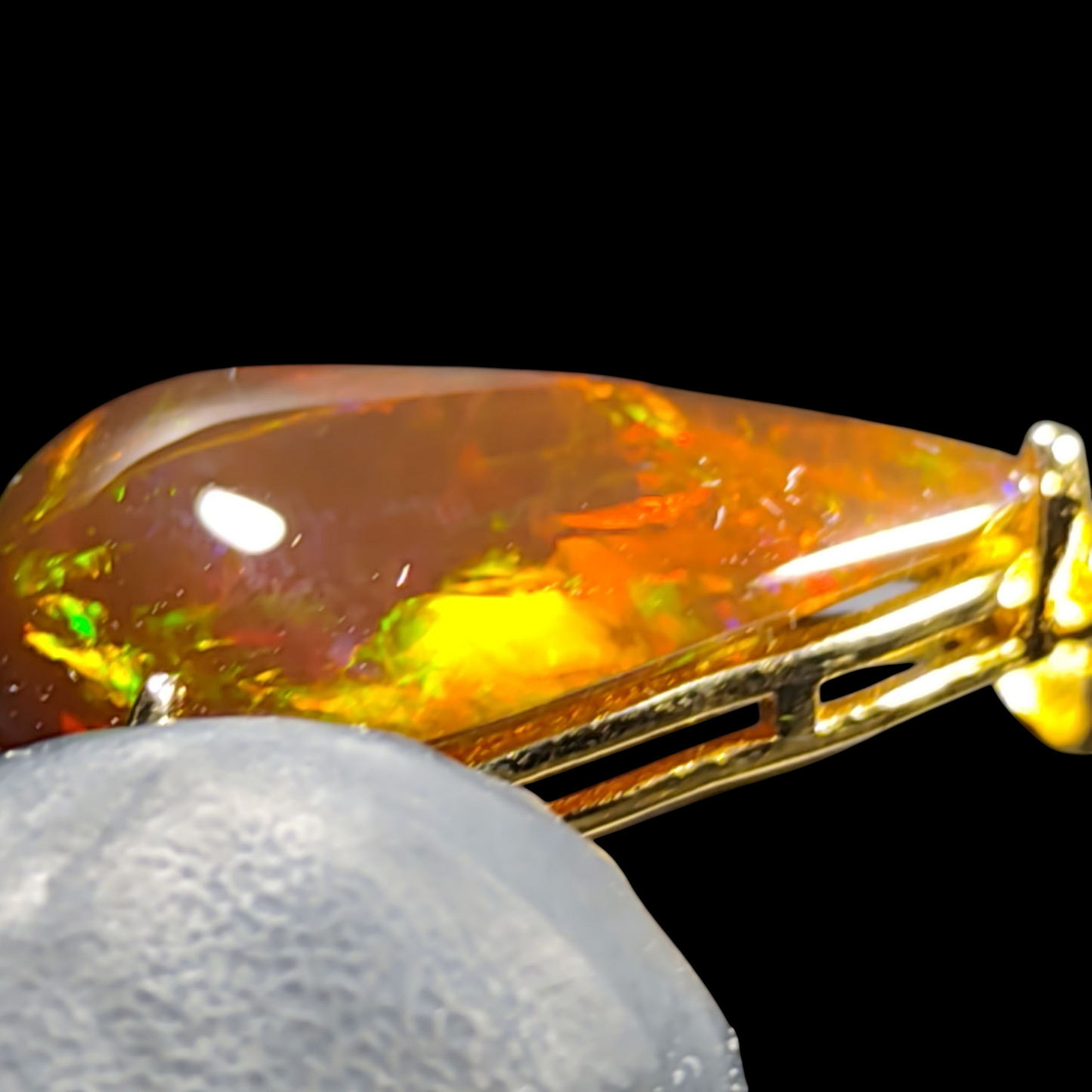 Pendentif argent s925 opale Mexicaine qualité exceptionnelle