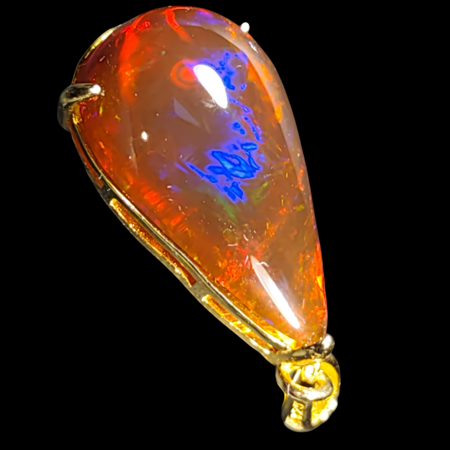 Pendentif argent s925 opale Mexicaine qualité exceptionnelle