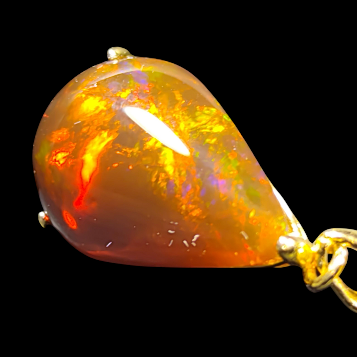 Pendentif argent s925 opale Mexicaine qualité exceptionnelle