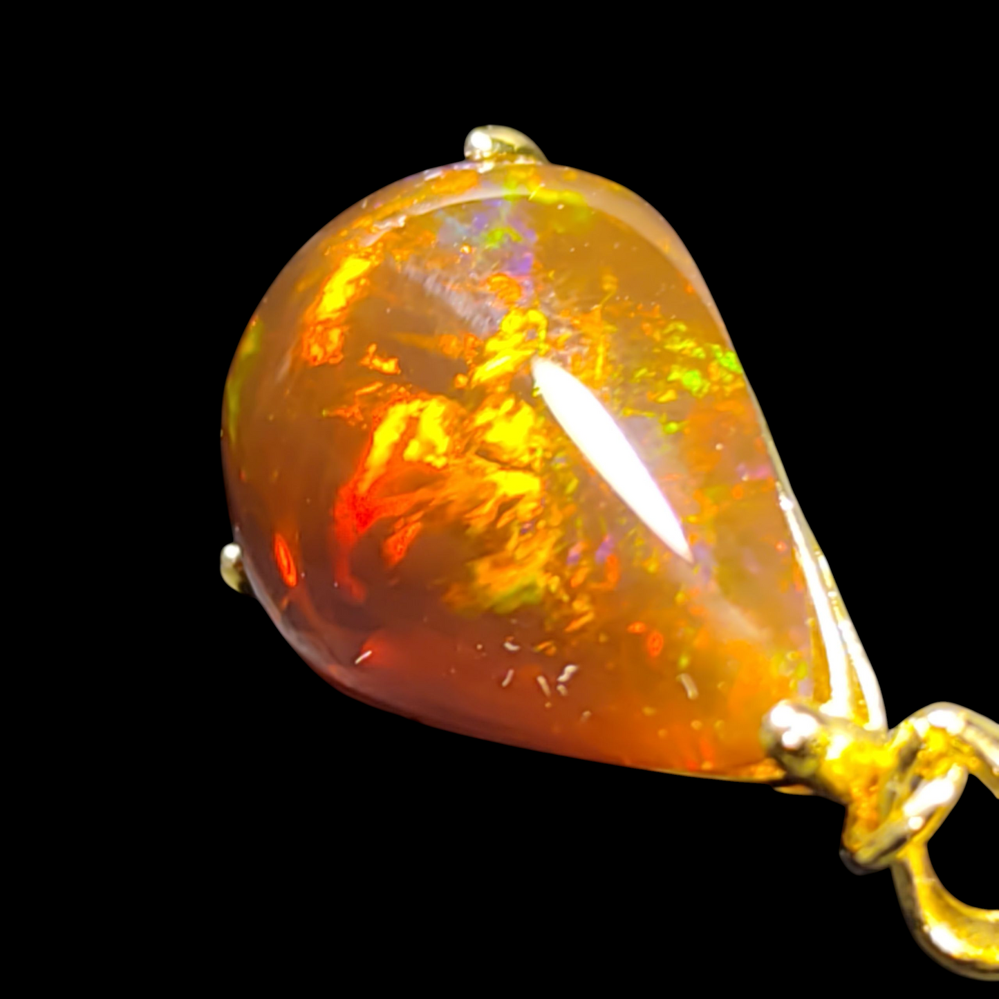 Pendentif argent s925 opale Mexicaine qualité exceptionnelle