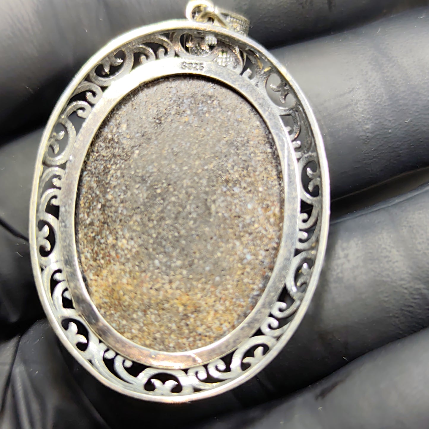 Grand pendentif argent s925 opale australienne hard Matrix