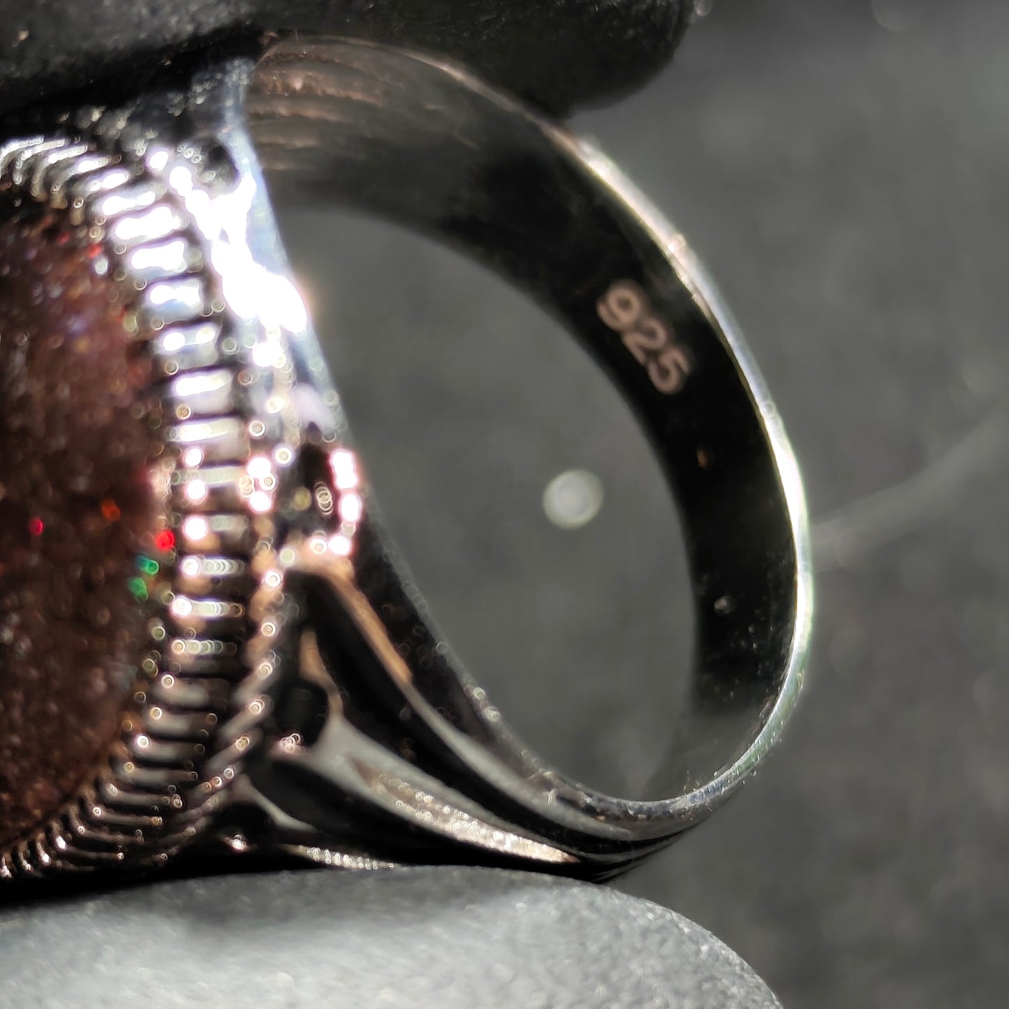 Bague argent s925 opale australienne hard Matrix