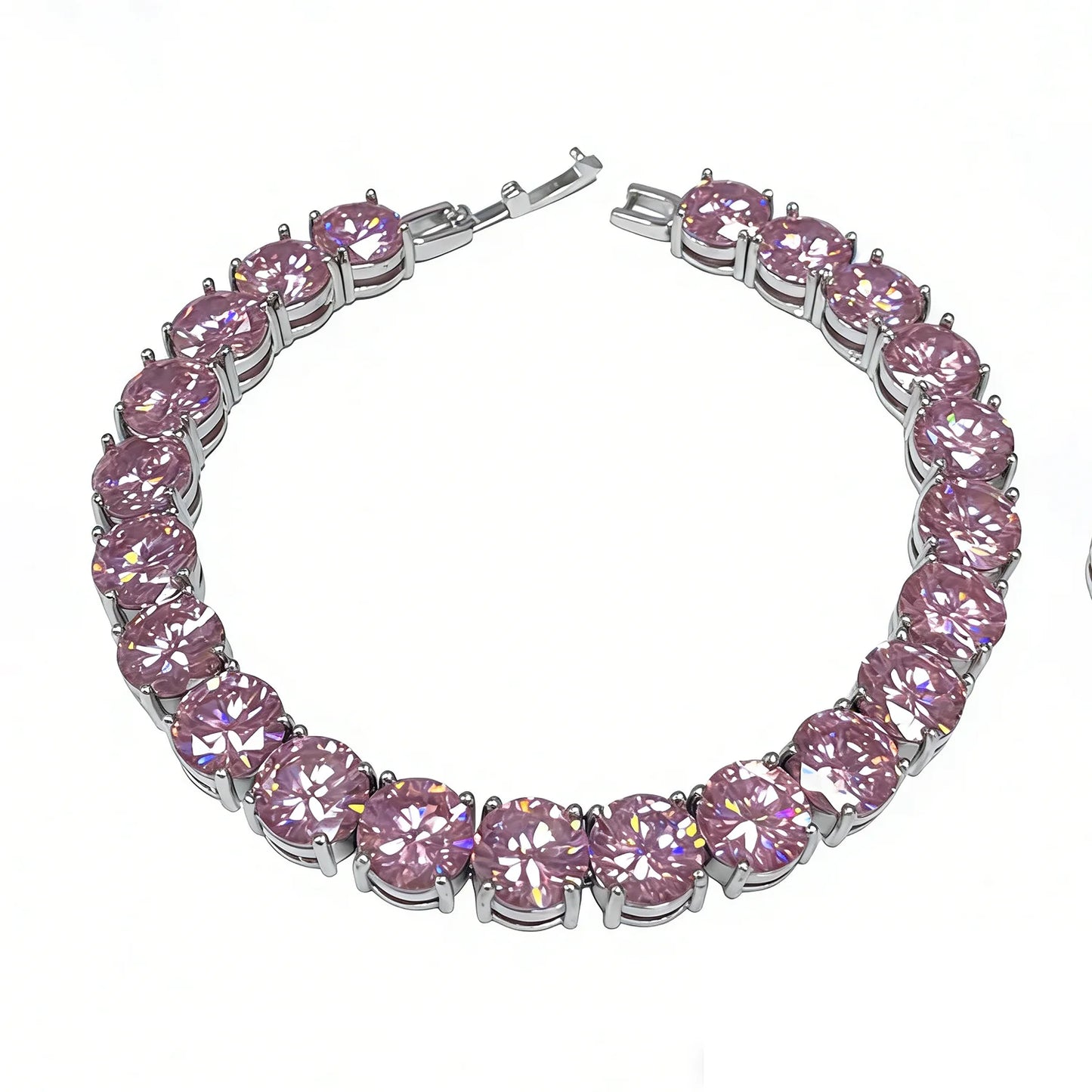 Bracelet de tennis en opale de feu, pierre précieuse irisée et colorée, bijou de luxe, cadeau bohème pour femmes et filles.