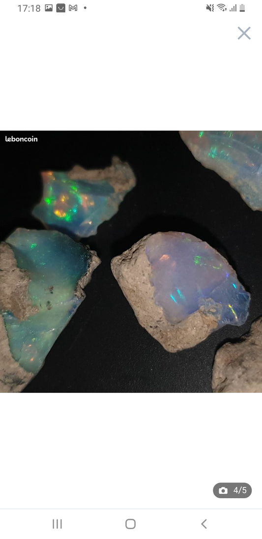 Lot opale brutes 85 carats