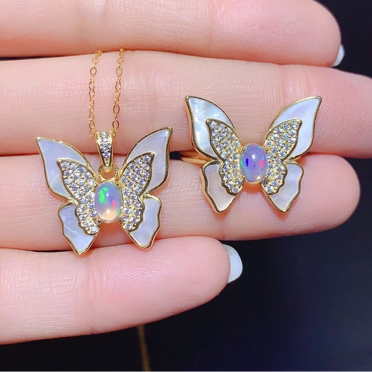 Parure de bijoux en opale naturelle pour femme en argent sterling 925 – Collier et ensemble élégant (vente en gros)