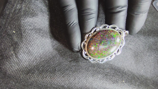 Grand pendentif opale australienne hard Matrix